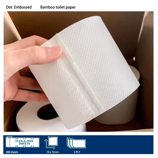 2/3 Ply Wholesale Price Bathroom Bamboo Toilet Paper Tissue Paper